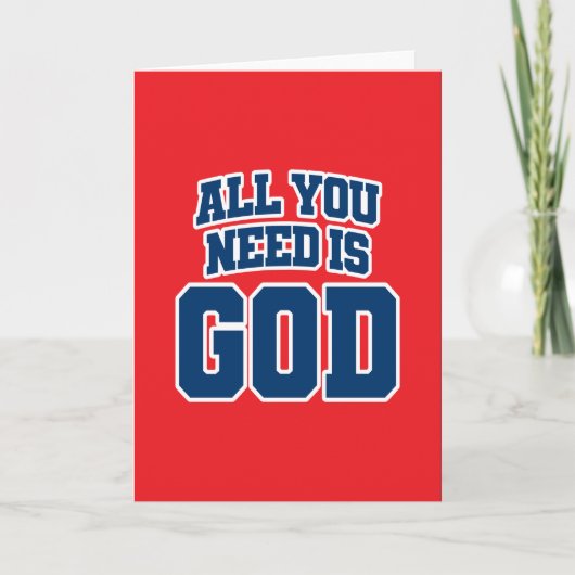 All you need is God Karte (Vorderseite)