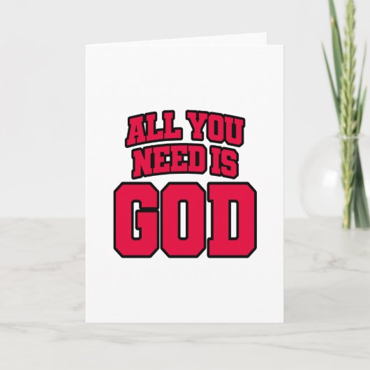 All you need is God Karte (Vorderseite)