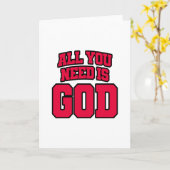 All you need is God Karte (Gelbe Blume)
