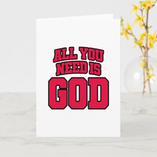 All you need is God Karte (Gelbe Blume)