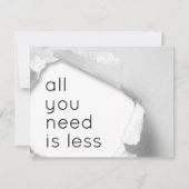 All you need is less (Vorderseite)