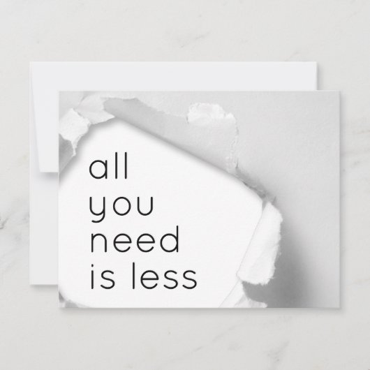 All you need is less (Vorderseite)