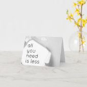 All you need is less karte (Gelbe Blume)