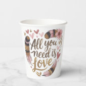 All You Need Is Love – A Gentle Boho Whisper Pappbecher (Rückseite)