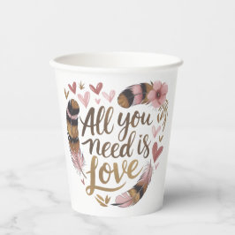 All You Need Is Love – A Gentle Boho Whisper Pappbecher