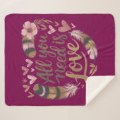 All You Need Is Love – A Gentle Boho Whisper Sherpadecke (Vorderseite (Horizontal))