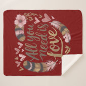 All You Need Is Love – A Gentle Boho Whisper Sherpadecke (Vorderseite (Horizontal))