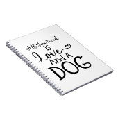 All you need is Love and a Dog Notizblock (Rechte Seite)