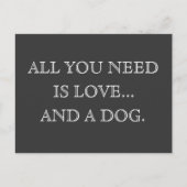 All you need is love...and a dog - postcard postkarte (Vorderseite)