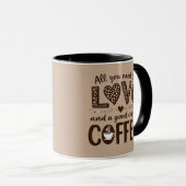 All you need is love and a good cup of coffee. tasse (VorderseiteRechts)