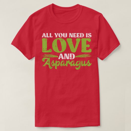 All You Need Is Love And Asparagus T-Shirt (Design vorne)