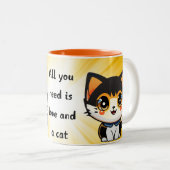 all you need is love and cat zweifarbige tasse (VorderseiteRechts)