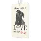 All You Need Is Love and My Dog – Custom Pet Name  Autolufterfrischer (Links)