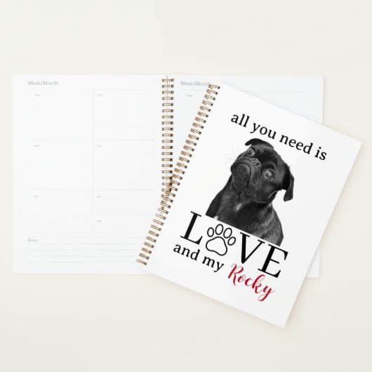 All You Need Is Love and My Dog – Custom Pet Name  Planer (Anzeige)