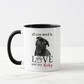 All You Need Is Love and My Dog – Custom Pet Name  Tasse (Links)