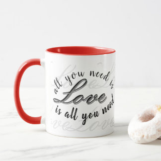 "'All You Need Is Love' Charmantes herzliches Gesc Tasse