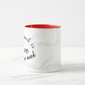 'All You Need Is Love' Charming Heartfelt Gift Tasse (Zentrum)
