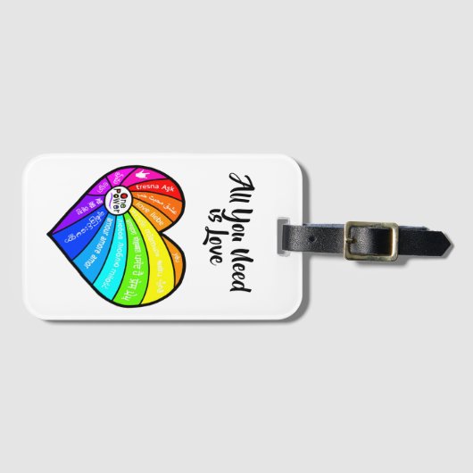 All You Need is Love Gepäckanhänger (Vorderseite (Horizontal))