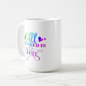 All You Need Is Love Inspirational Personalized  Kaffeetasse (Vorderseite Links)