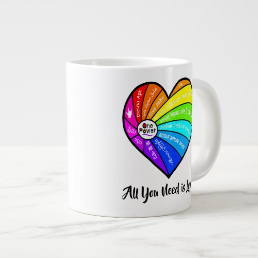 All You Need is Love Jumbo-Tasse (Vorderseite Rechts)