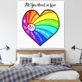 All You Need is Love Leinwanddruck (Insitu (Schlafzimmer))