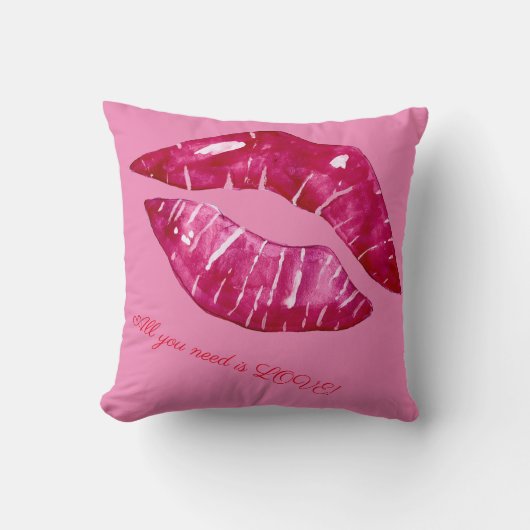 All you need is love motif on throw cushion kissen (Vorderseite)