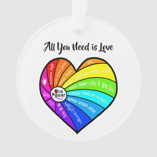 All You Need is Love Ornament (Vorderseite)