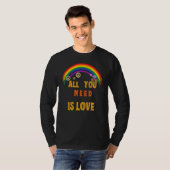 All You Need is Love Peace Sign LOVE 60s 70s Tie D T-Shirt (Vorne ganz)