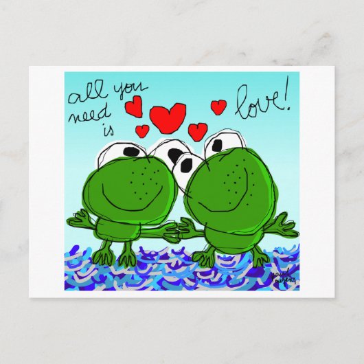 'all you need is love' postcard postkarte (Vorderseite)