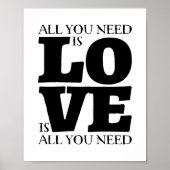 All You Need is Love Quote CUSTOMIZABLE Poster (Vorne)