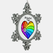 All You Need is Love Schneeflocken Zinn-Ornament (Links)