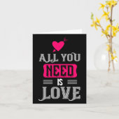 All You Need Is Love Valentines Day For Him Her Karte (Gelbe Blume)