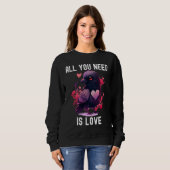 All you need is love with heart Valentine's Day Sweatshirt (Vorne ganz)