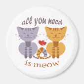 All you need is meow Valentine cats Magnet (Vorne)
