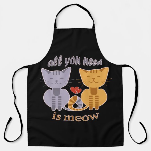 All you need is meow Valentine cats Schürze (Vorderseite)