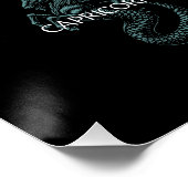 All Zodiac Signs – Vintage Teal Illustrations  Poster (Ecke)