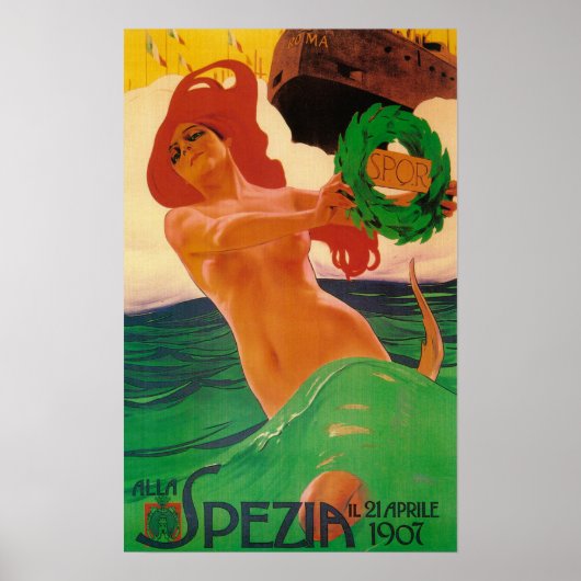 Alla Spezia Werbeplakat Poster (Vorne)