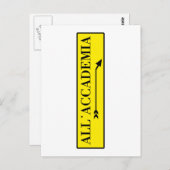All'Accademia, Venedig, italienisches Straßenzeich Postkarte (Vorne/Hinten)