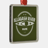 Allagash River Maine Kayak Ornament Aus Metall (Rechts)