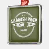 Allagash River Maine Kayak Ornament Aus Metall (Links)