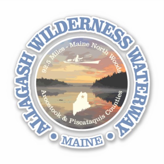 Allagash Wilderness Waterway Aufkleber (Vorderseite)