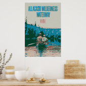 Allagash Wilderness Waterway Canoeing, Maine USA Poster (Küche)