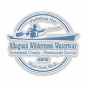 Allagash Wilderness Waterway (SK) Aufkleber (Vorderseite)