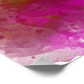 Allah auf Arabisch in rosa und Lila Abstartfarben Poster (Ecke)