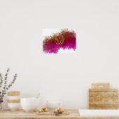 Allah auf Arabisch in rosa und Lila Abstartfarben Poster (Küche)