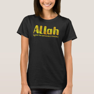 Allah macht das unmögliche islamische Gold D T-Shirt