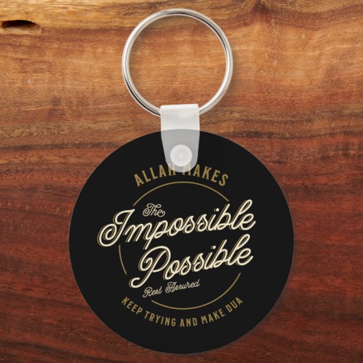 Allah macht das Unmögliche Lässig Schlüsselanhänger (Vorderseite)