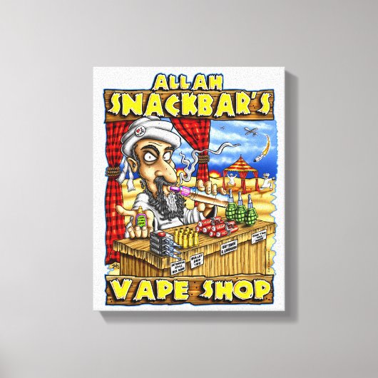 Allah Snackbar's Vape Shop Qualität Print Leinwanddruck (Vorderseite)