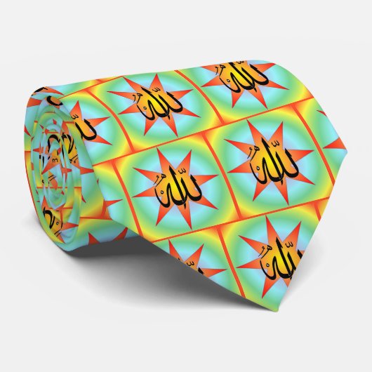 Allah-Sonnendurchbruchmandala-Krawatte Krawatte (Gerollt)