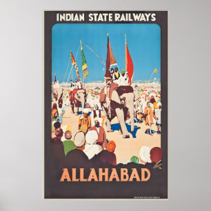 Allahabad Prayagraj Ilahabad Uttar Pradesh Indien Poster
